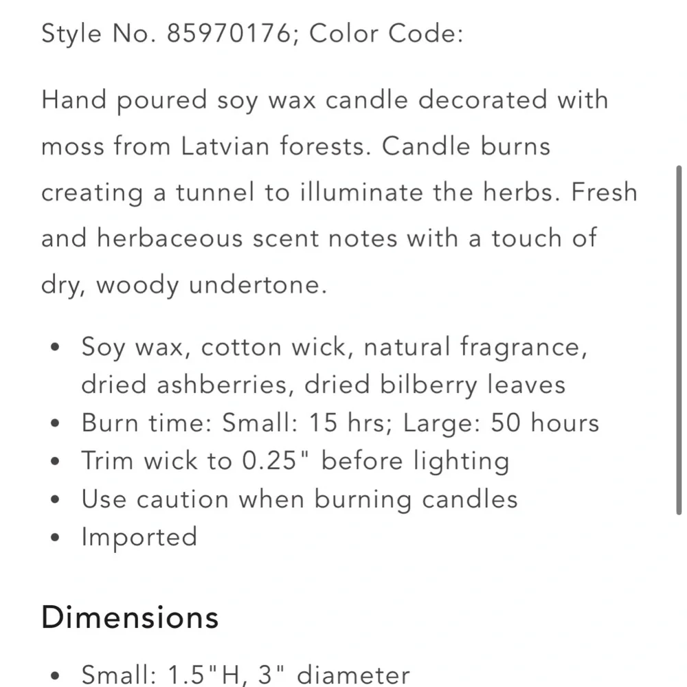 Ashberry and Bilberry leaves pressed pillar - Picture 4 of 7